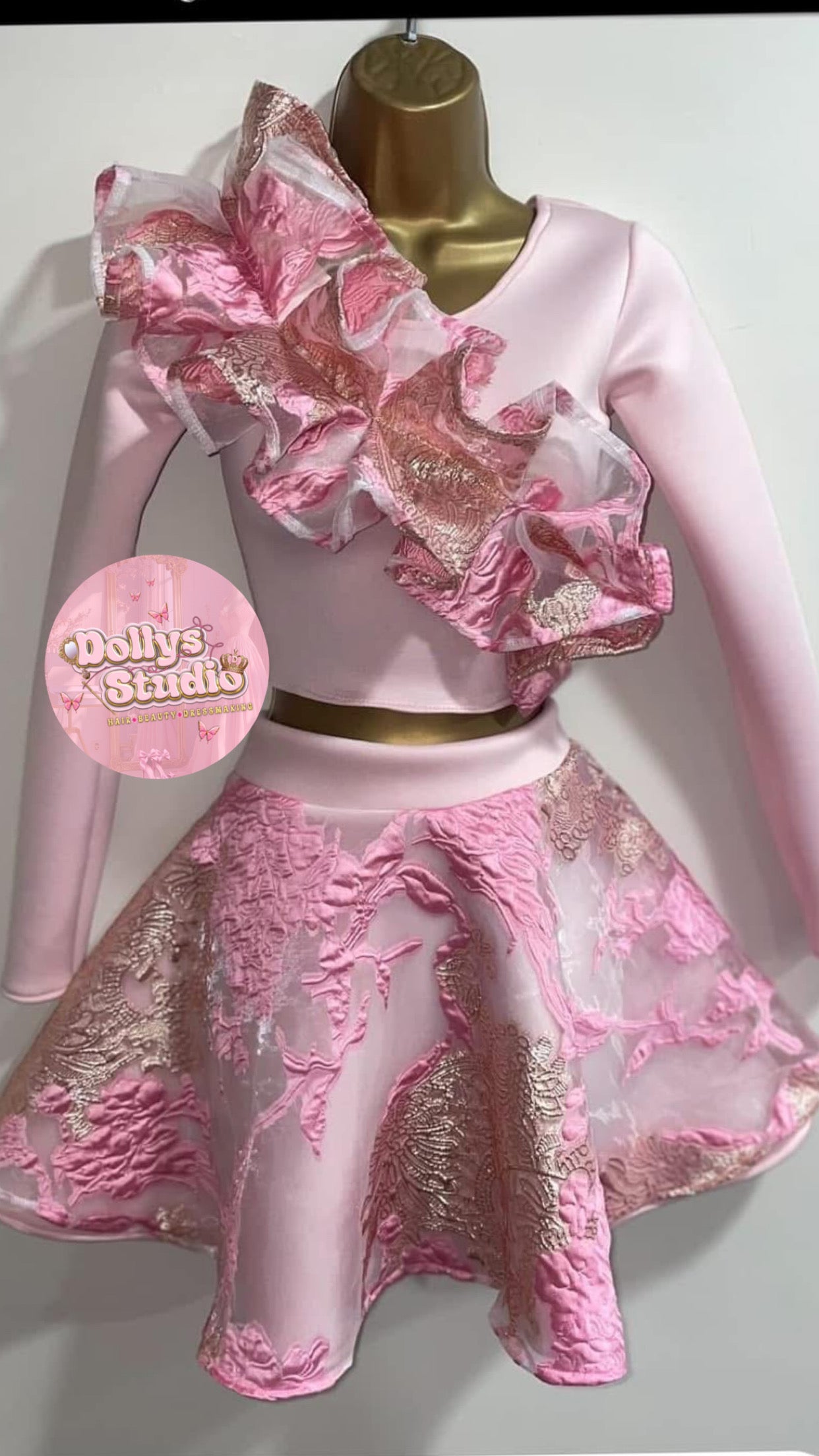 ‘Ava’ Ruffle sash two piece