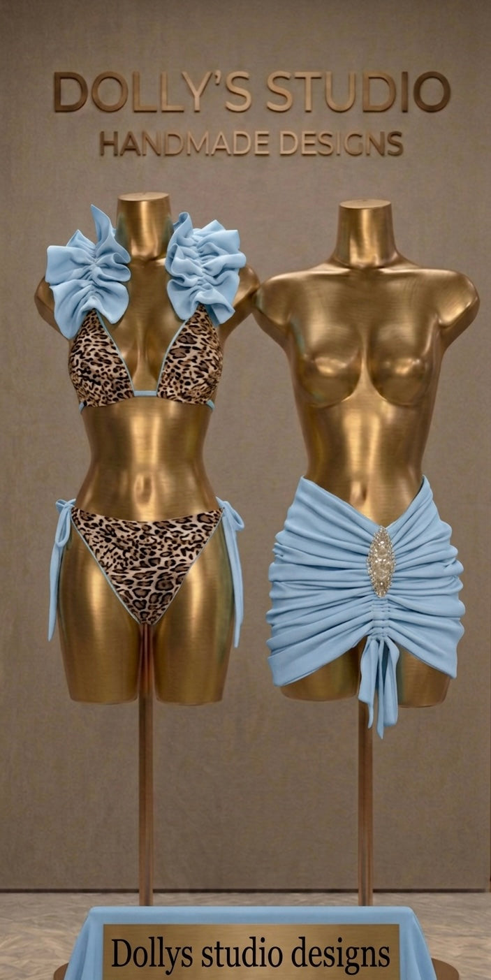Leopard Frill Bikini Set