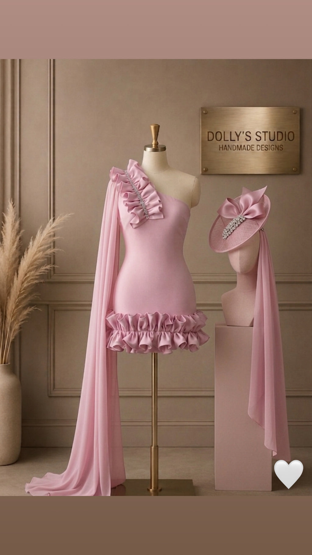 Ruffle drape dress set
