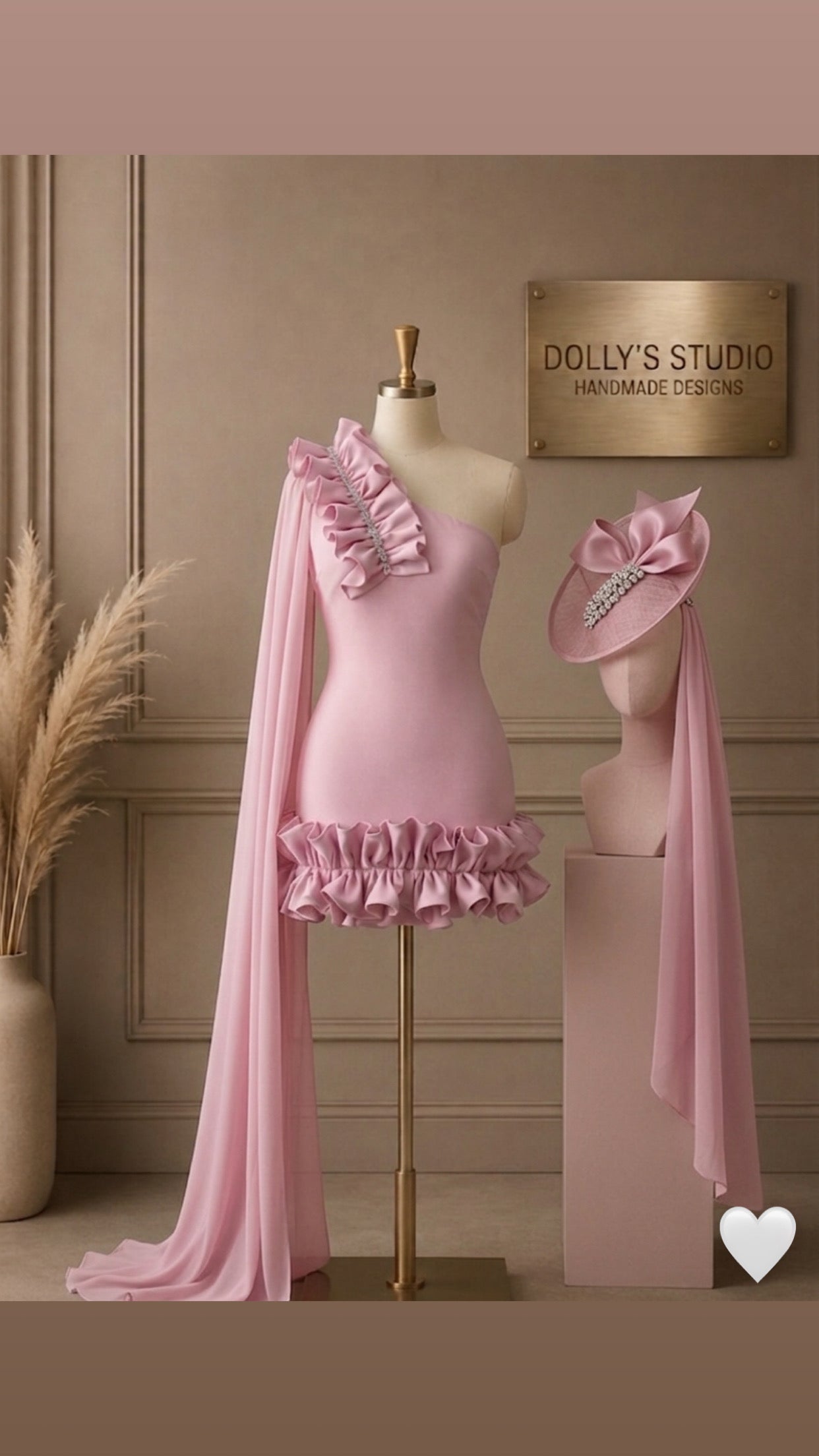 Ruffle drape dress set
