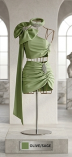 Bow Drape Ruched Three Piece Co-ord