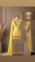 Ruffle drape dress set