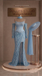 Beaded crystal corset set