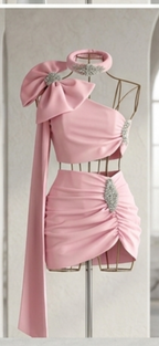 Bow Drape Ruched Three Piece Co-ord
