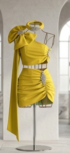 Bow Drape Ruched Three Piece Co-ord