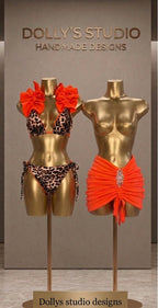 Leopard Frill Bikini Set