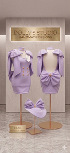 Military backless bow dress